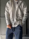 Oversize Fermuarlı Üç İplik Kapşonlu Sweatshirt