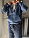 Oversize Fermuarlı Üç İplik Kapşonlu Sweatshirt