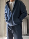 Oversize Fermuarlı Üç İplik Kapşonlu Sweatshirt