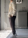 Oversize Fermuarlı Üç İplik Kapşonlu Sweatshirt
