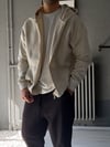 Oversize Fermuarlı Üç İplik Kapşonlu Sweatshirt