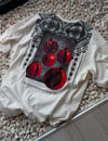 Oversize Nakışlı ve Baskı Detaylı T-shirt