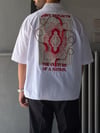 Oversize Patch Baskılı Kısa Kol Gömlek