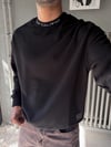 Oversize Şardonlu Bisiklet Yaka Sweat
