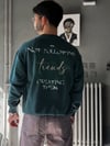 Oversize Şardonlu Bisiklet Yaka Sweat