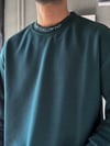 Oversize Şardonlu Bisiklet Yaka Sweat