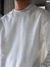 Oversize Şardonlu Bisiklet Yaka Sweat