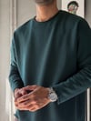 Oversize Üç İplik Şardonsuz Longsleeve
