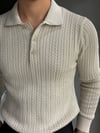 Polo Yaka Örgülü Triko 