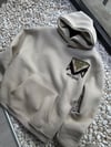 Şardonlu Oversize Baskılı Nakışlı Sweatshirt