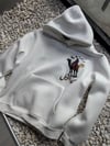 Şardonlu Oversize Nakışlı ve Baskılı Sweatshirt