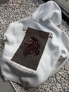 Şardonlu Oversize Nakışlı ve Baskılı Sweatshirt