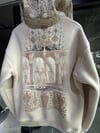 Şardonlu Oversize Nakışlı ve Baskılı Sweatshirt