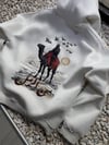 Şardonlu Oversize Nakışlı ve Baskılı Sweatshirt