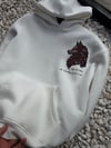 Şardonlu Oversize Nakışlı ve Baskılı Sweatshirt