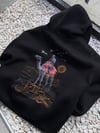 Şardonlu Oversize Nakışlı ve Baskılı Sweatshirt