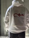 Şardonlu Oversize Nakışlı ve Baskılı Sweatshirt