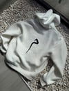 Şardonlu Oversize Nakışlı ve Baskılı Sweatshirt