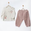 ANW-AC27083Kız Bebek Takım 2 Pcs Set Velvet Blossoms ANW-AC27083