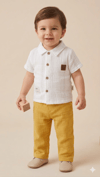 BRY-1063Erkek Bebek Müslin Takım