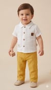BRY-1063Erkek Bebek Müslin Takım