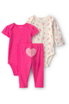 CTR-1V259010Layette Kız Bebek 3'lü Set CTR-1V259010