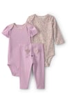 CTR-1V259310Layette Kız Bebek 3'lü Set CTR-1V259310