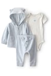 CTR-1V418610Layette Erkek Bebek 3'lü Hırkalı Set CTR-1V418610
