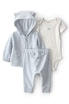 CTR-1V418610Layette Erkek Bebek 3'lü Hırkalı Set CTR-1V418610