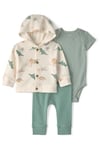 CTR-1V420510Layette Erkek Bebek 3'lü Hırkalı Set CTR-1V420510