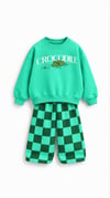 LUC-5678Erkek Çocuk Damalı Eşofman Takımı LUC-5678