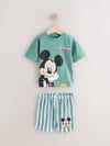 NBK-34130Erkek Çocuk Mickey Çizgili Şortlu Takım