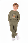 NK-22603-KErkek Çocuk Turtle Safari Deseli Eşofman Takımı