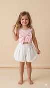 SER-0987Kız Çocuk Çiçekli Şortlu Takım SER-0987