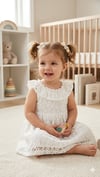 CKB-50504Kız Bebek Dantelli Elbise CKB-50504