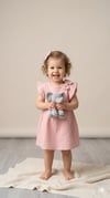 CCS-2656Kız Bebek Bandanalı Pamuk Elbise  CCS-2656