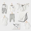 ANW-AC24181Andywawa Newborn Zebra 10'lu Erkek Bebek Hastane Çıkış Seti