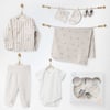 ANW-AC27280Erkek Bebek Hastane Çıkışı 7 Parça Newborn Set Zebra ANW-AC27280