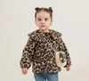 CCS-2766Kız Bebek Leopar Çantalı Peluş Mont CCS-2766
