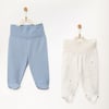 ANW-AC27309Erkek Bebek Patikli Pantolon 2 Pcs Footed Pant Animals ANW-AC27309
