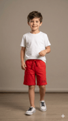 WRG-5459Erkek Çocuk Cepli Basic Şort