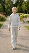 CKB-80812Kız Çocuk Kapşonlu Dantel Garnili Sweat  CKB-80812