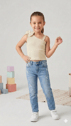 WRG-4342Kız Çocuk Fiyonklu Tek Omuz Crop Badi