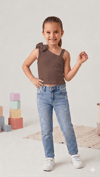 WRG-4342Kız Çocuk Fiyonklu Tek Omuz Crop Badi