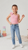WRG-4342Kız Çocuk Fiyonklu Tek Omuz Crop Badi