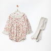ANW-AC27023Kız Bebek Tulum Takım Romper Pantyhose Set Floral Dreams ANW-AC27023