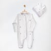 ANW-AC27057Erkek Bebek Tulum Takım Romper Hat Set Hedgegog Family ANW-AC27057