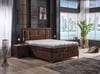 Brown Diamond XL Keten Lifli Organik Pedli Yatak Seti Yatak+Baza+Baza Başlığı