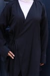 Bağlama Detaylı Kimono Takım Siyah