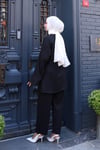 Bağlama Detaylı Kimono Takım Siyah